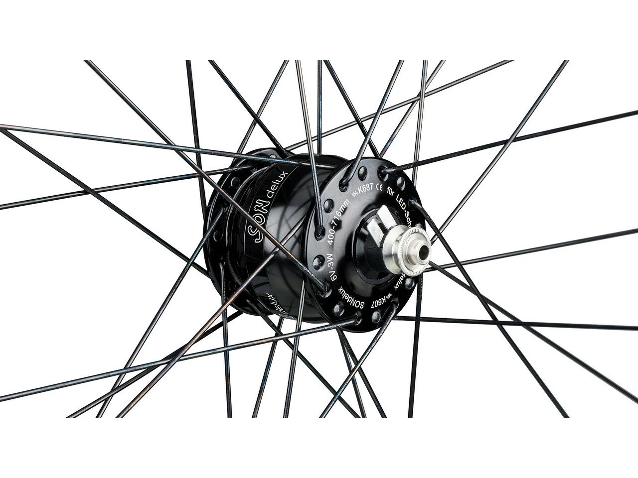 SON Delux + Open Pro + Sapim Race 28" Laufrad - Auslaufmodell 8 SON Delux + Open Pro + Sapim Race 28" Laufrad - Auslaufmodell – Bild 6