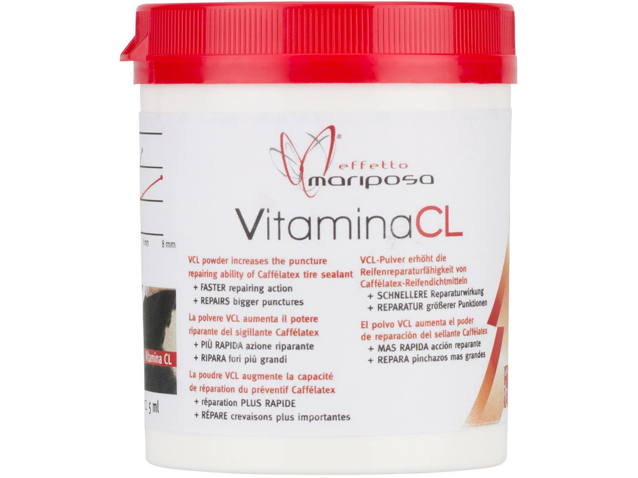 Effetto Mariposa Caffelatex Vitamina CL Zusatz Für Reifendichtmittel 2 Effetto Mariposa Caffelatex Vitamina CL Zusatz Für Reifendichtmittel